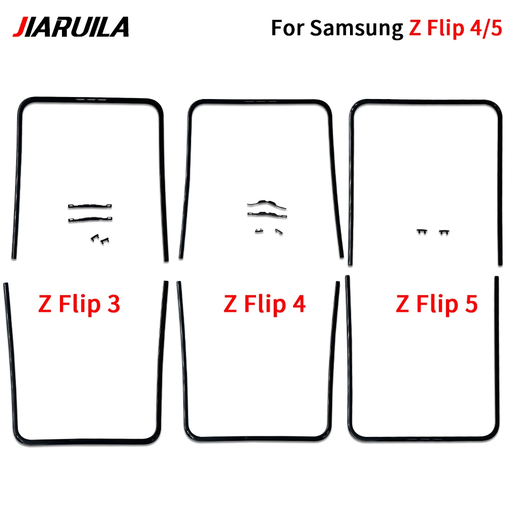 LCD-Rahmen-Lünette, Bildschirmständer mit Schnalle, mittleres weiches Pad für Samsung Z Flip 3 4 5 F711 F721 F731, mittlerer Rahmen-Lünetten-Ersatz