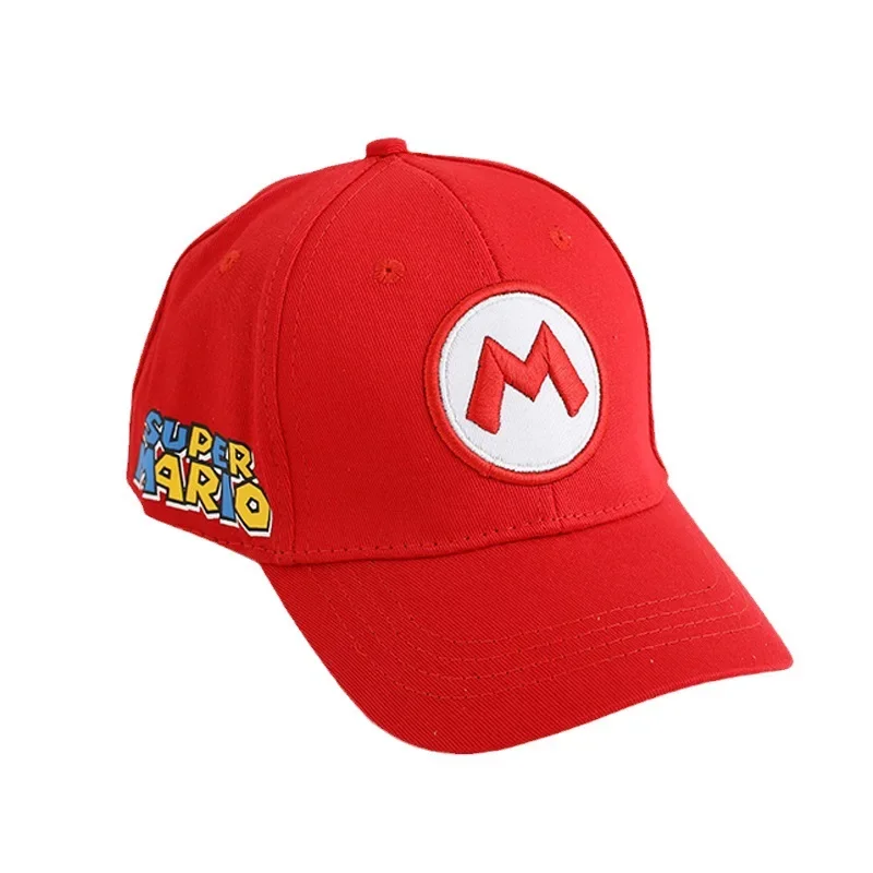 Super Mario Anime Bowser Luigi Yoshi Figure Cotton Dome Children\'s Size Four Seasons Visor Hat Baseball Cap Kids Birthday Gifts