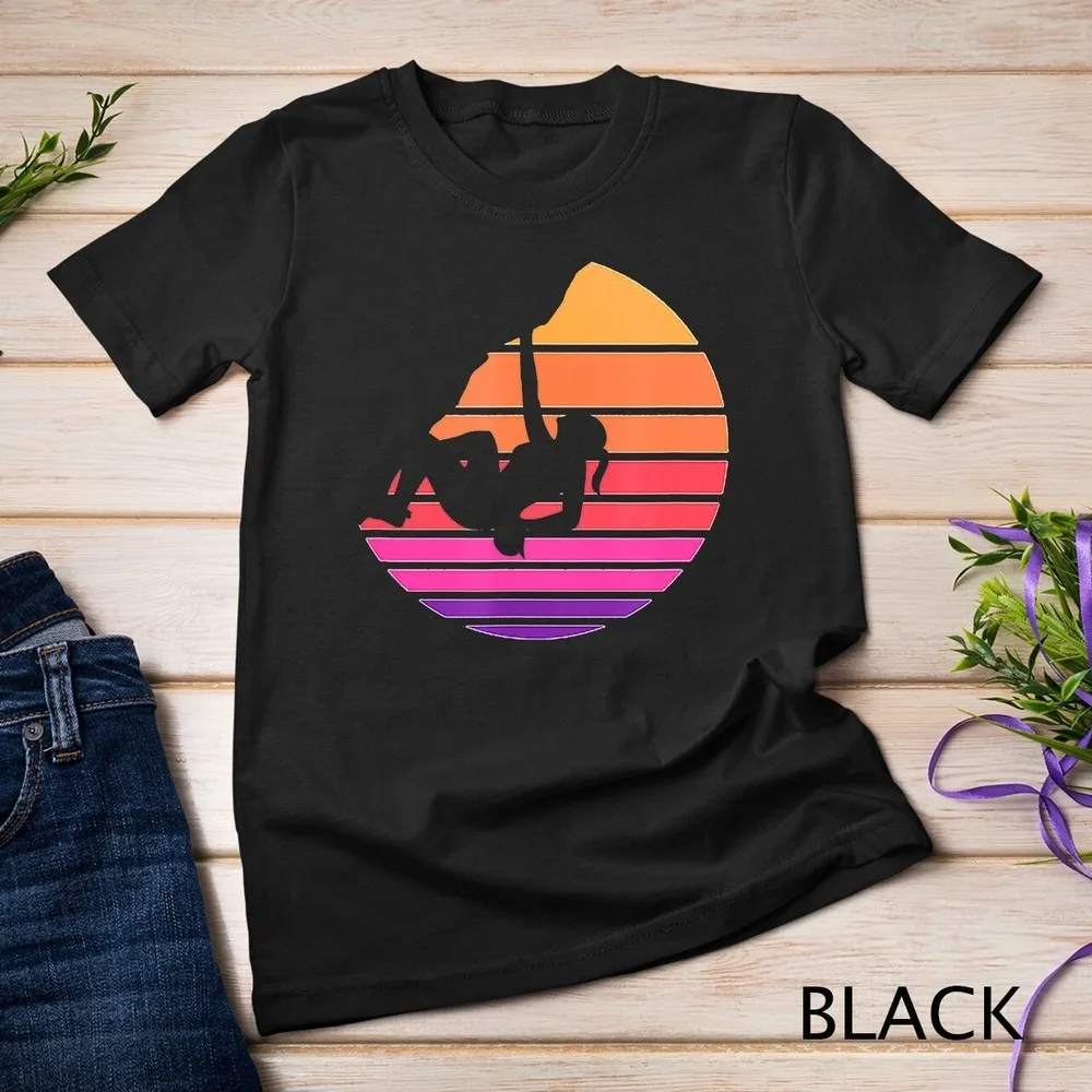 Climb Like A Girl Funny Rock Climbing T-Shirt Unisex T-shirt Gift for Rock Climbers Women Summer Crewneck Cotton Short Sleeve
