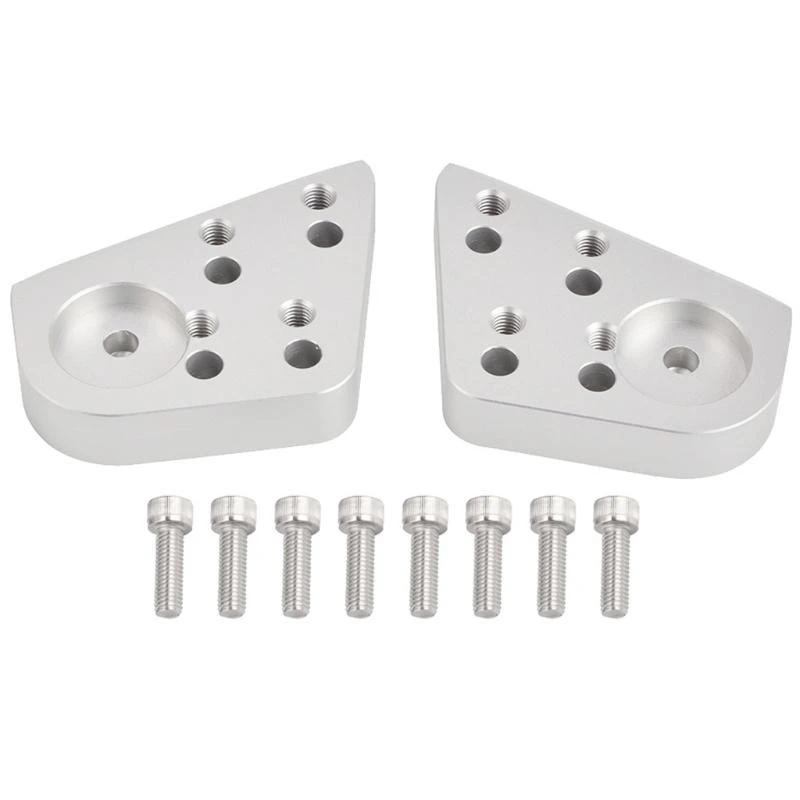 2Pieces Silver Motorcycle Handlebar Riser Reduce Cycling Fatigue for R1200RT R1100RT R1150RT