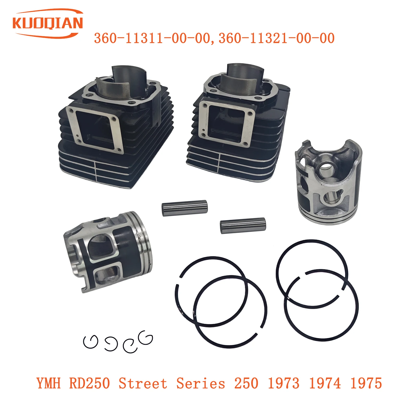 Kit de Cilindro e Pistão do Motor 360-11311-00-00, 360-11321-00-00 Para YMH RD350 1973 1974 1975