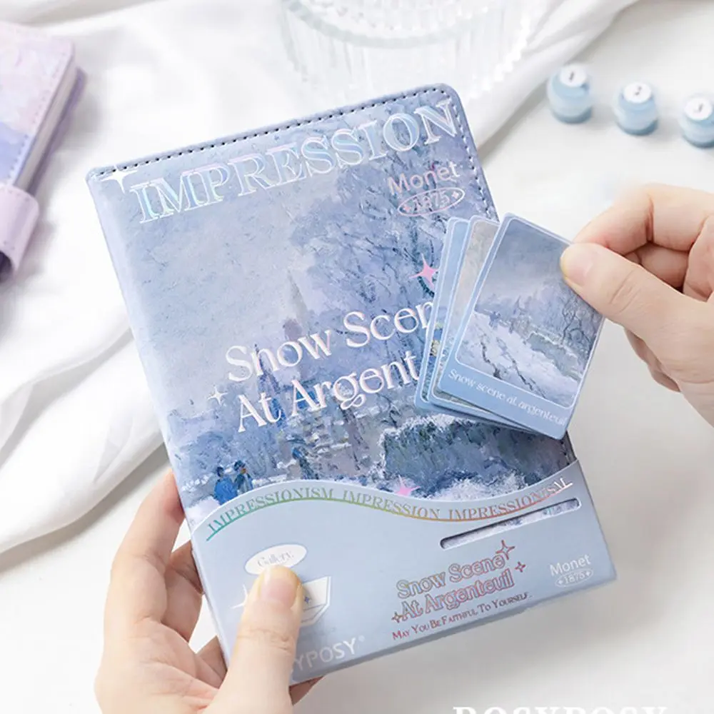 Creativity Colorful Page Magnetic Buckle Oil Painting School Stationery DIY Scrapbook Handbook Scenery Notebook Notepad