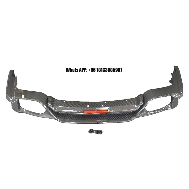 

Top Secret Style Carbon Fiber Car Parts Rear Diffuser Lip With Fog Lamp for Nissan GTR R35 2008-2016 Carbon Diffuser