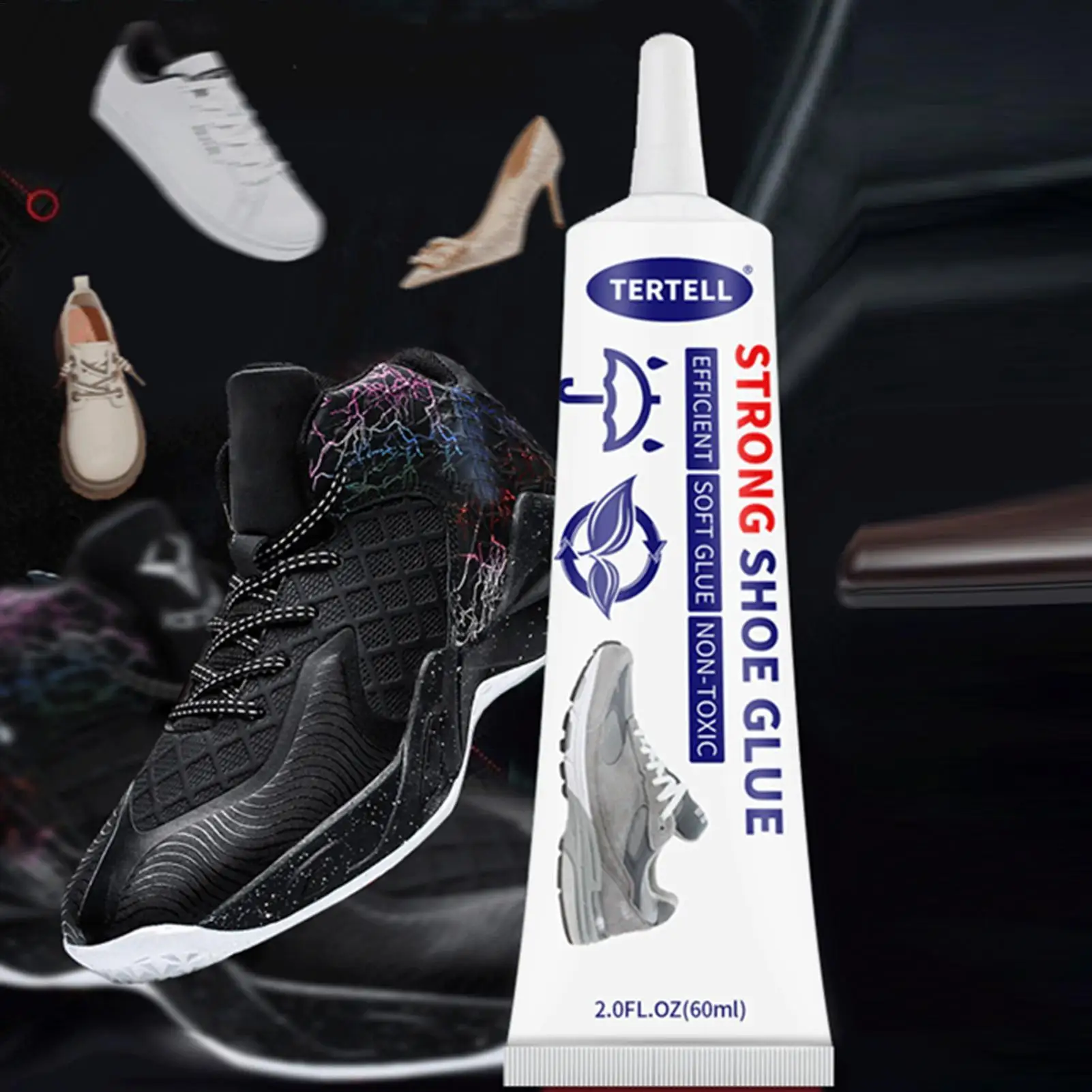 60ml Strong Shoe-Repairing Adhesive Professional Waterproof Shoe Factory Special Leather Shoe Repair Glue Quick Dry Low Odor