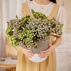 29cm Artificial Green INS Bean Branch Berry Decoracion Para El Hogar Flower Home Decoration Wedding Fake Flower