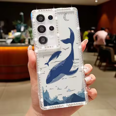 Whales Turtles Case For Samsung Galaxy S25 Edge S24 Ultra S23 FE S22 A56 A36 A26 A16 A55 A35 A25 A15 A54 A34 Soft Silicone Cover