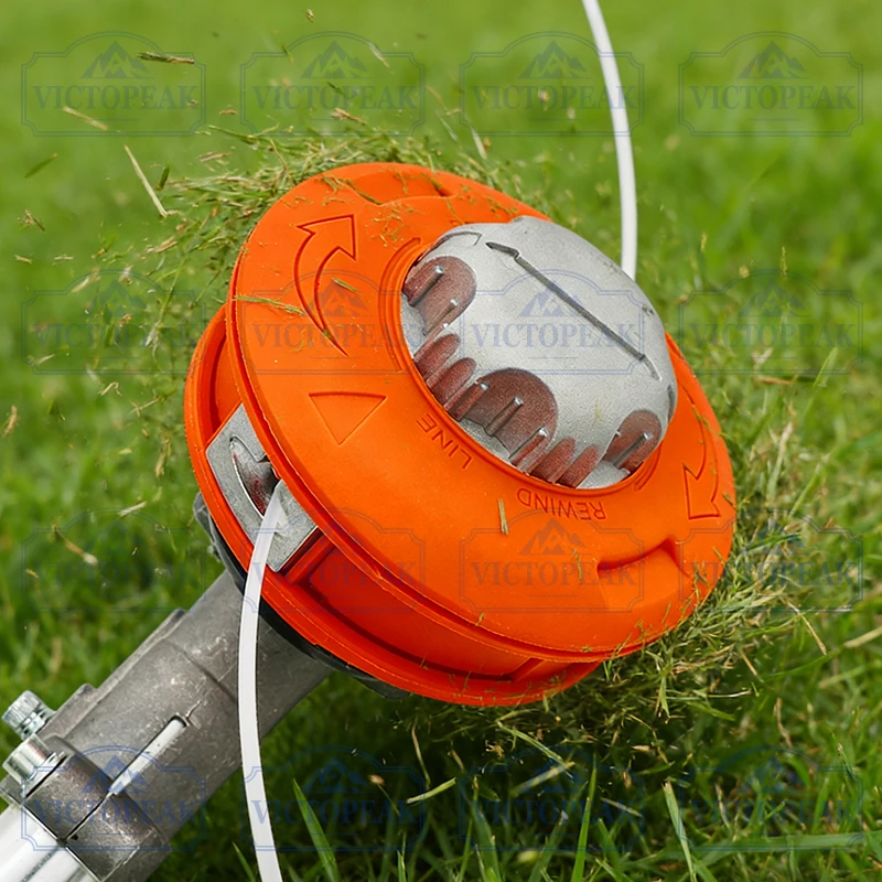 Aluminium Cover Automatic Trimmer Head Durable Metal Grass Trimmer Head for Brush Cutter Garden Power Tool Accessories