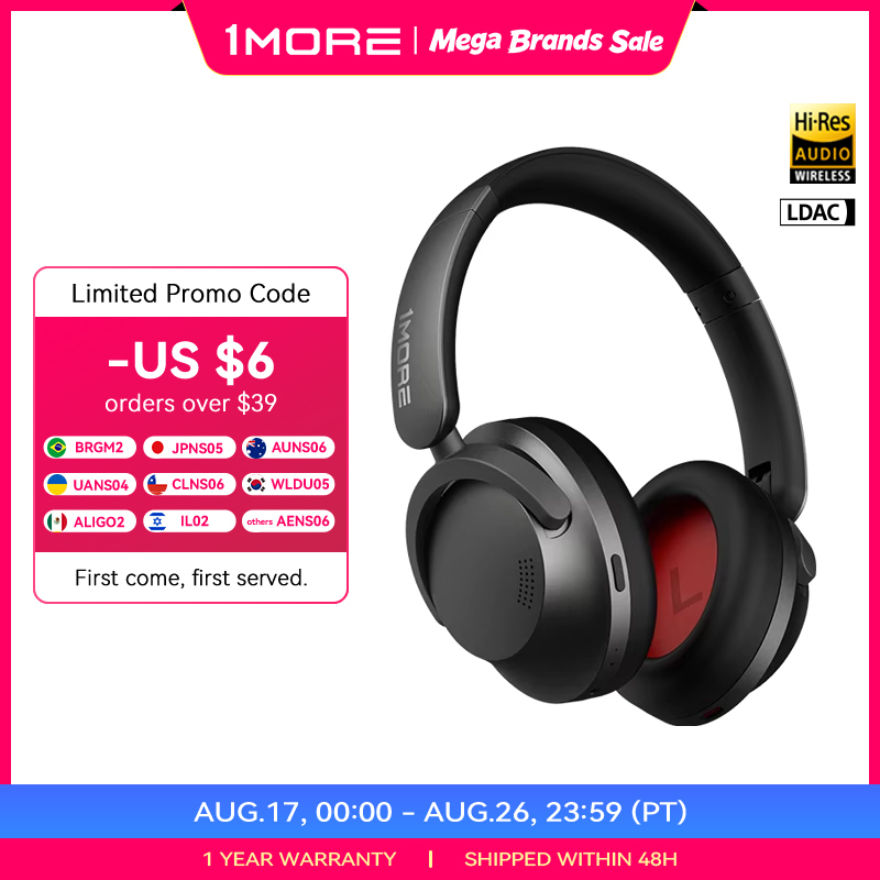  1MORE SonoFlow Active Noise Cancelling Headphones 70H Playtime Clear Calls electronics flash-sale Headset HC905 Bluetooth 5.0 
