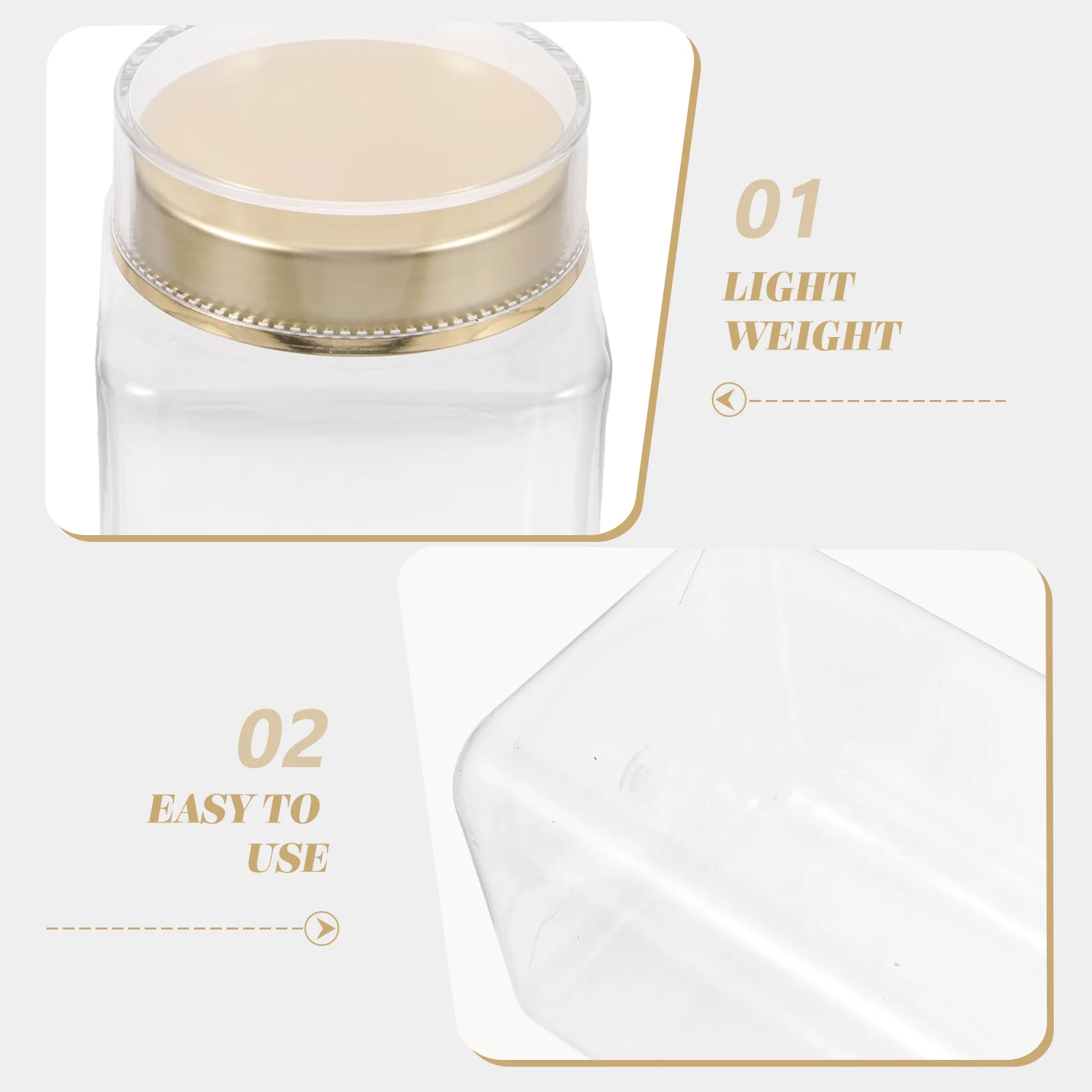 

Sealed Food Storage Jar Plastic Kitchen Canister 580ml for Tea Coffee Grain Dry Food Nuts Beans Cereal Storage Container