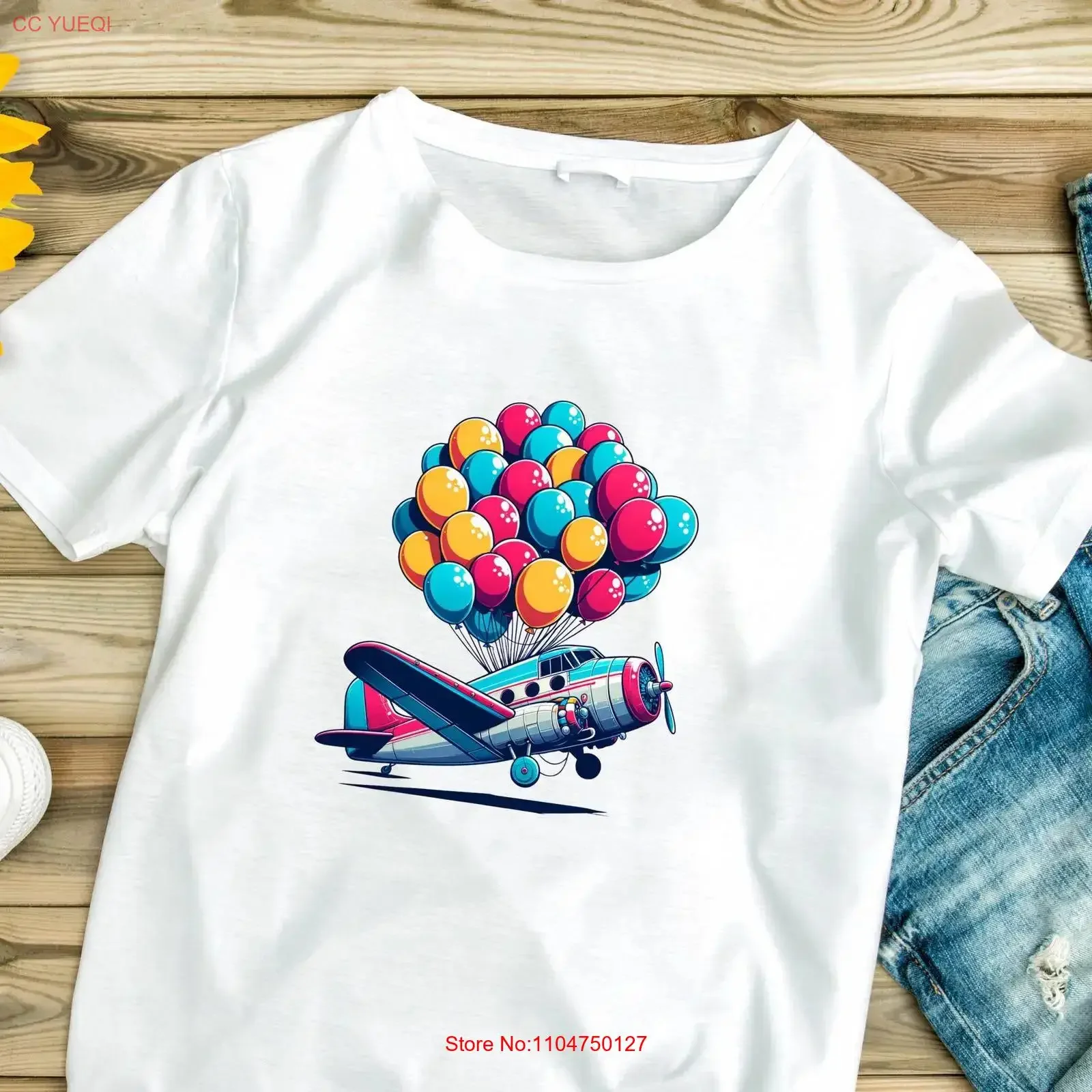 Aviation Adventure T Shirt Plane Transport Jet Air Transportation Aircraft Propeller Fly Airline Airport Sky Pilot Travel
