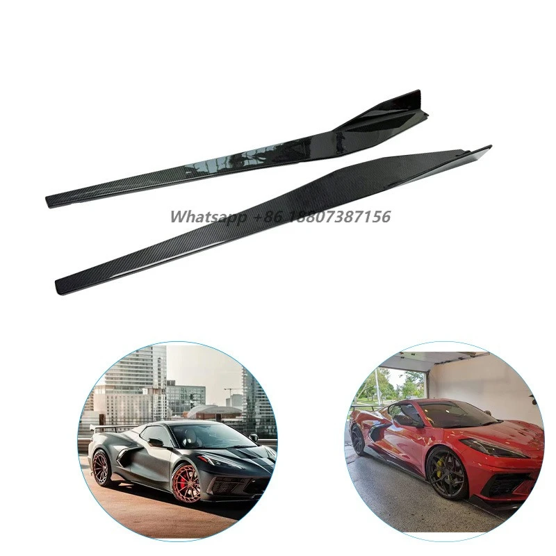 

5VM Style Dry Carbon Fiber Body Kit Side Skirts for Corvette C8 2020-IN