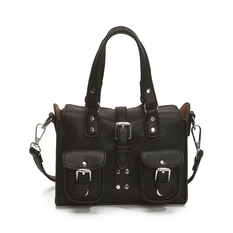 

Multi-pocket Flap Biker Style Handbag Women Summer New Korean Fashion Versatile Crossbody Bags Solid Sweet Cool One Shoulder Bag