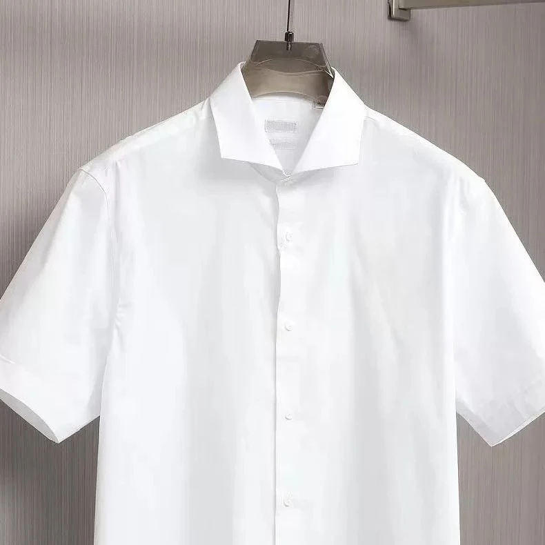 BC Italian men's spring and summer new fashion embroidered old money style men's short-sleeved shirt