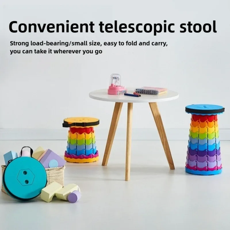 

Telescopic Chair Portable Foldable Plastic Camping Stool Retractable Camping Stool for Adults Outdoor Fishing Gardening