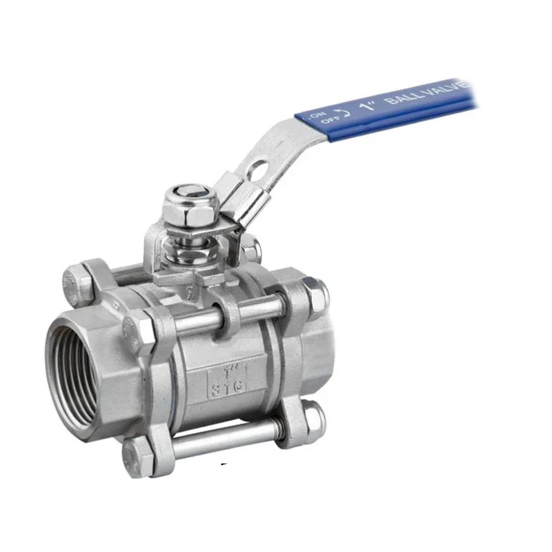 304 Stainless Steel High Temperature 3PC Type Internal Thread Ball Valve with Lock Q11F-16P 1/2