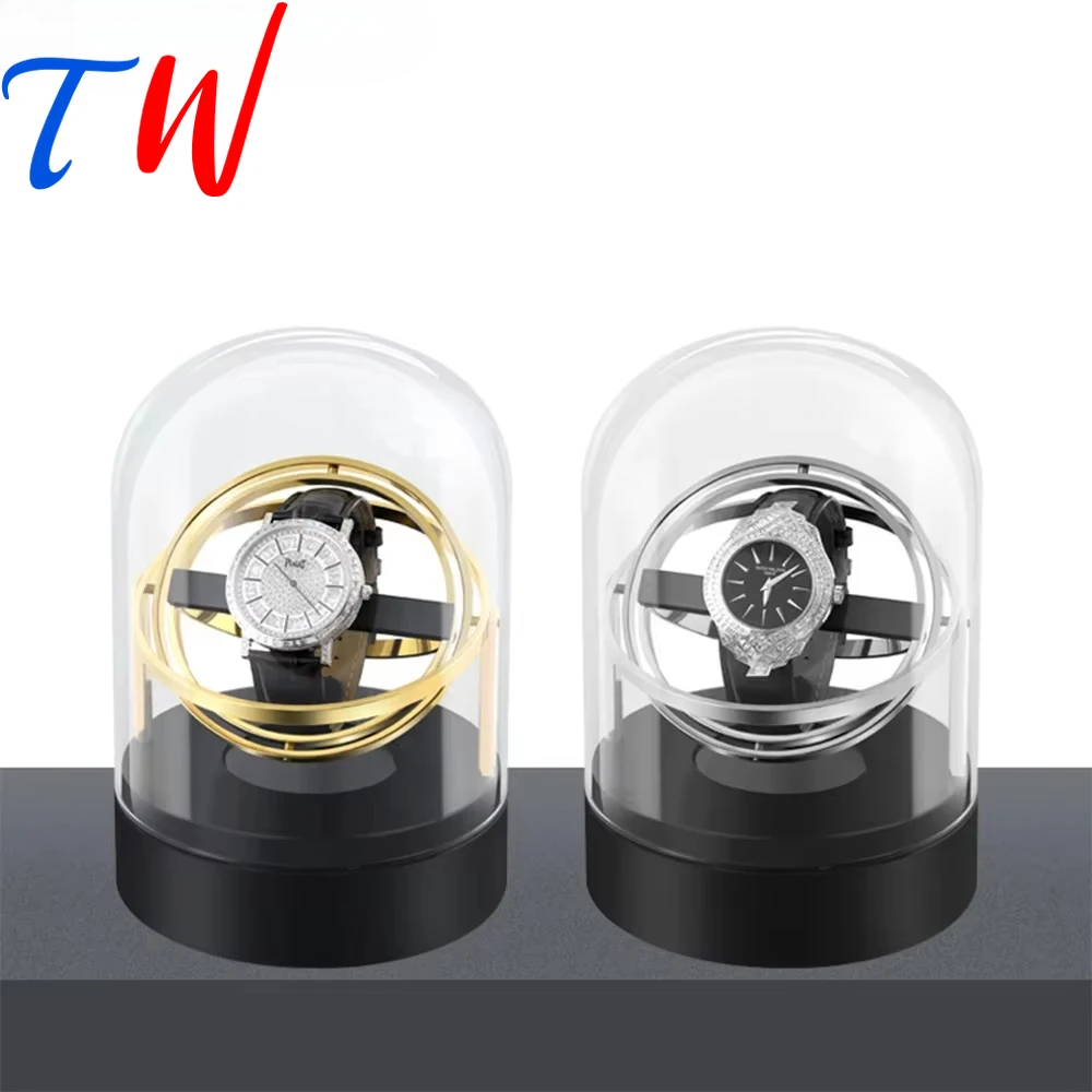 

Personalized Logo Luxury Automatic Single Electric Watch Winder Mechanical Watche Storage Box Collection Silent Motor Gift Man