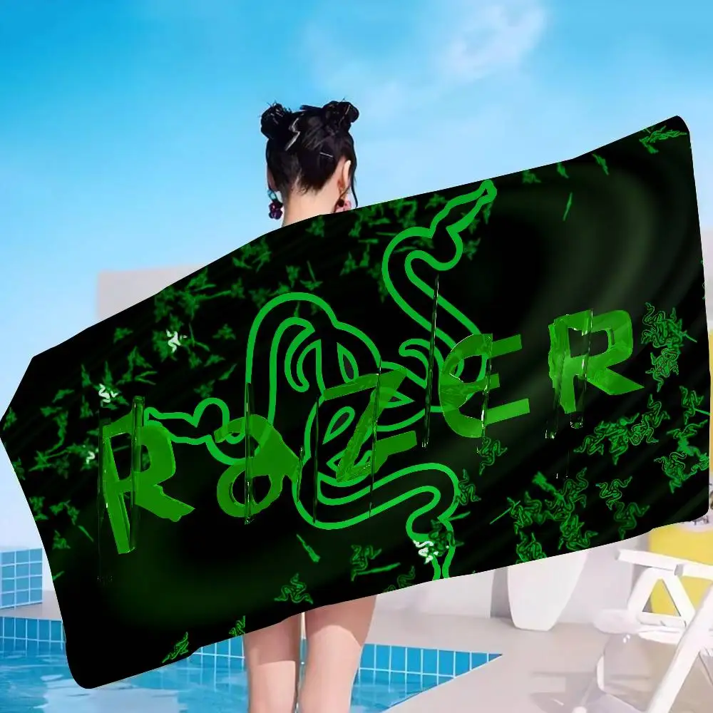 RazerS Logo Game Snake Cartoon Anime Beach Swimming Towel Soft Absorbent Washcloth Children's Gifts for Kids Travel Camping Gym