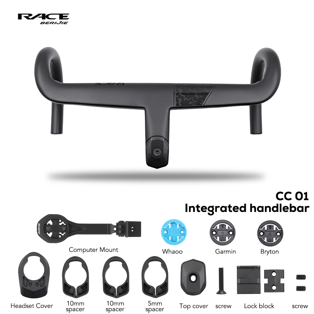 AliExpress ULLICYC Race CC.01 Full Carbon Road Bike Handlebar For V5Rs/V4Rs/C68,Internal Cable Integrated Bicycle Cockpit For 370mm-430mm With Moun