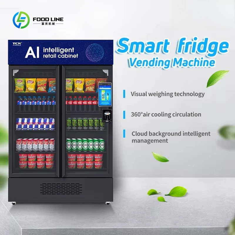 시각적 기능을 갖춘 스마트 냉장고, 신선 야채 자판기 쿨러