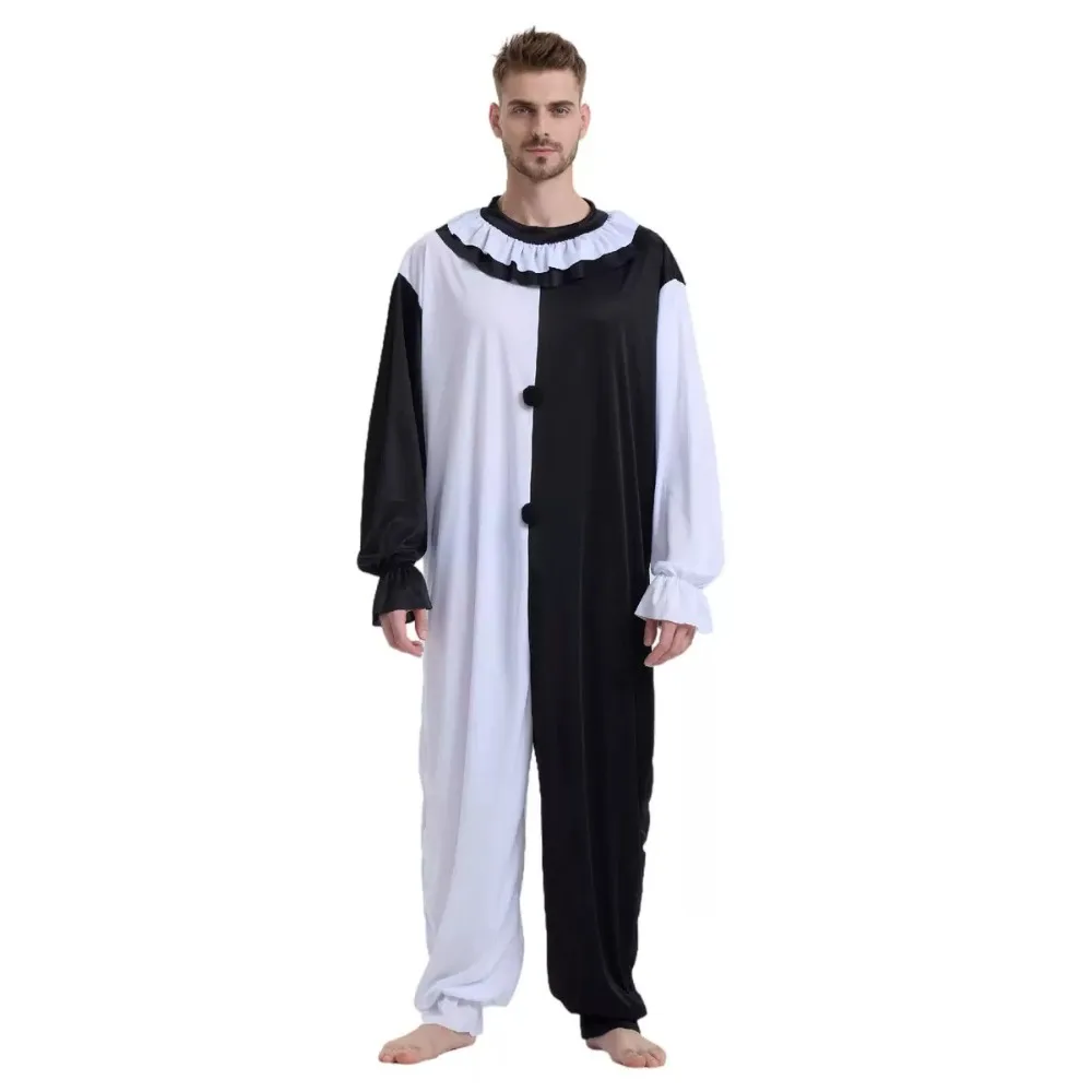 Terrifier Art Clown Joker Cosplay Costume Men Jumpsuit Women Role Play Fancy Dress Up Horror Dress Suit Halloween Carnival Party view 2