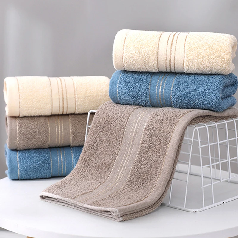 1pc Cotton Quick Dry Sports Towel Absorbent Towel Pure Quick Absorbent Soft  Face Towel Drying Bathrobe Home Textile