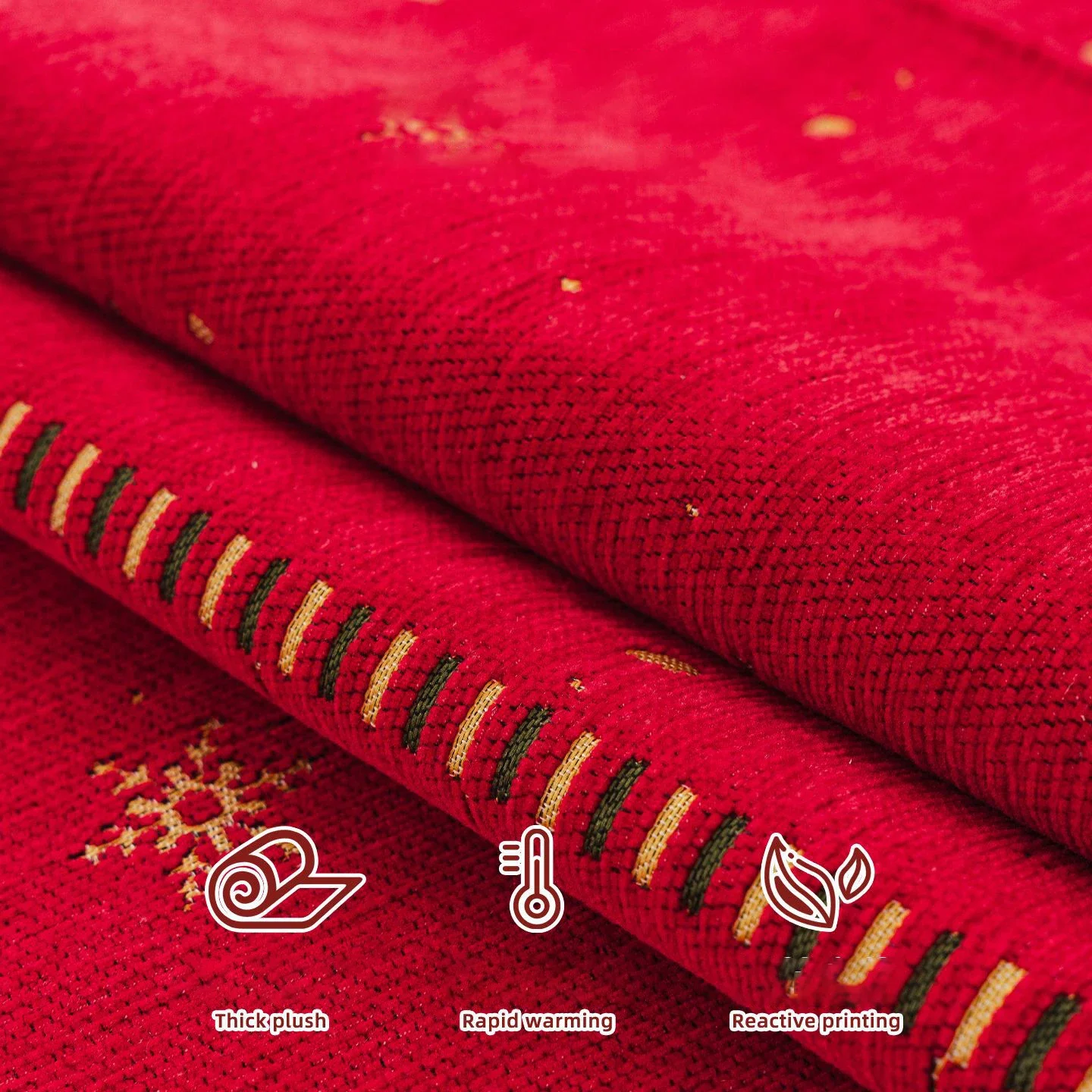 Christmas Thickened Chenille Sofa Cover Towel One-Piece Cushion All-Season Universal Sofa Seat Covers Christmas Decoration Home