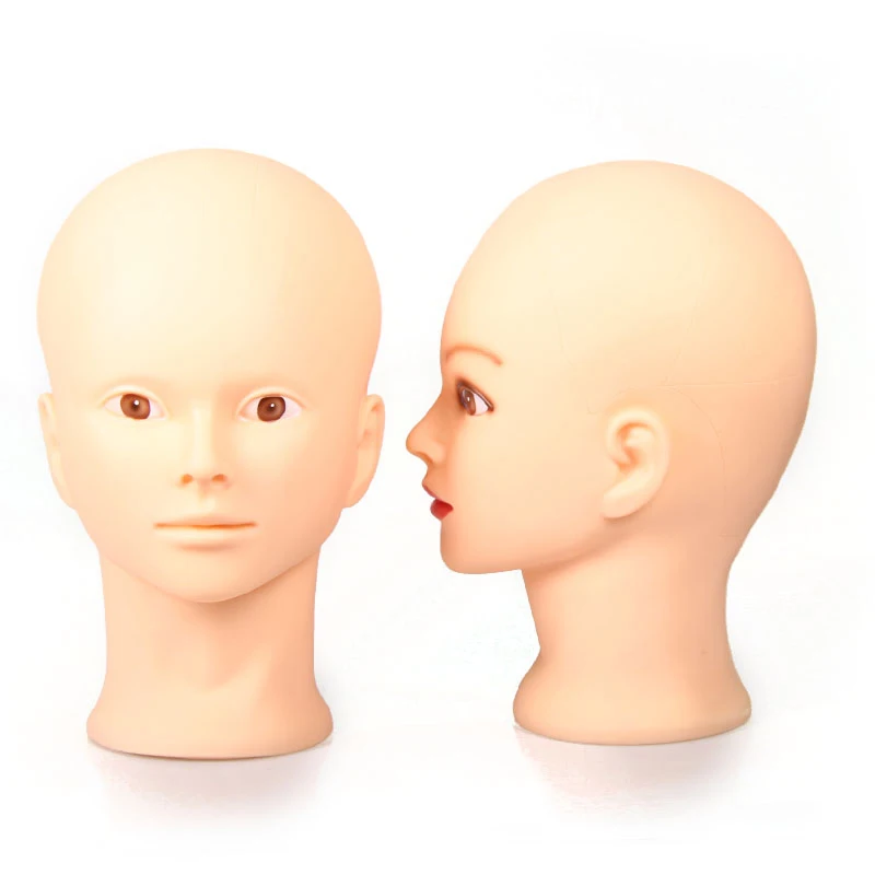 

Female Mannequin Head for Wig Making And Hat Display Cosmetology Training Top Selling Hairless Mannequin Stand