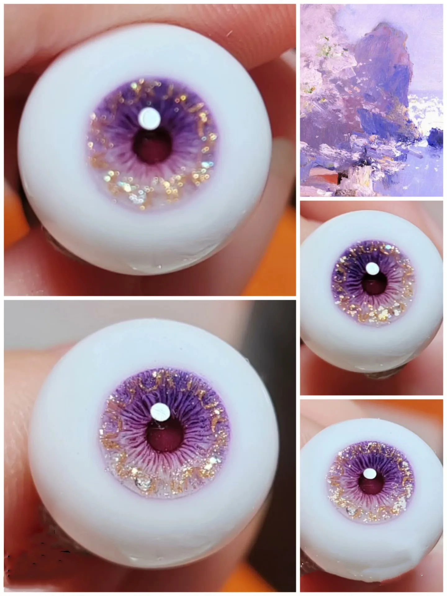 Doll Accessories 8mm 10mm-20mm Safe Eyeball “Tulip” 1/4 BJD Doll Craft Plaster Eye Free Shipping