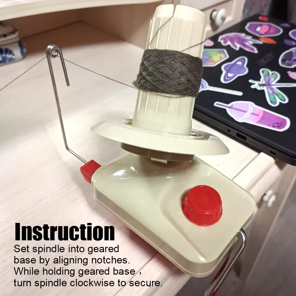 DIY Sewing Manual Handheld Yarn Winder - Fiber Wool String Ball Maker Hand Operated Thread Skein Cable Winder for Crafting