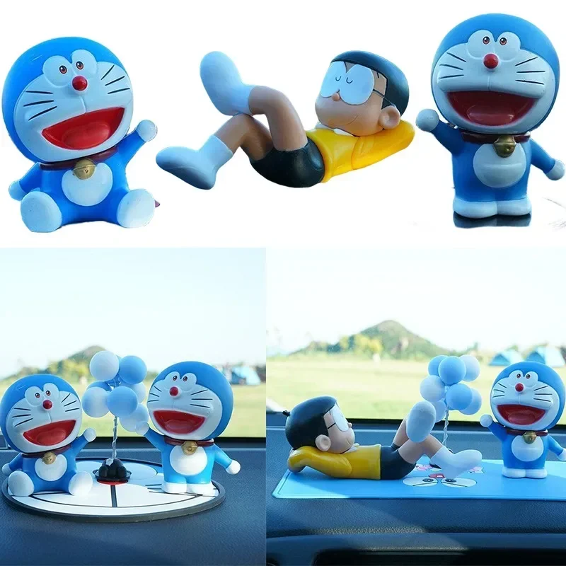 Doraemon Nobita Nobi Accessories Anime Characters Sleeping Desktop Car Accessories Toy Series Children's Toys Birthday Gifts