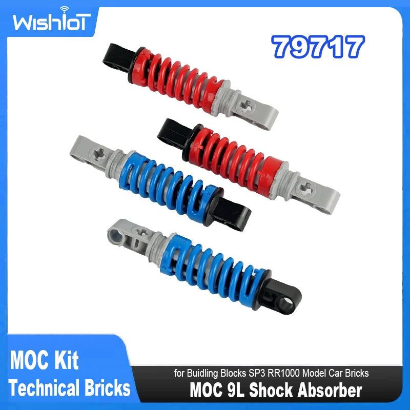 Ressort d'amortisseur MOC 9L, pièces techniques pour blocs de construction, briques de voiture modèles éventuelles 3, RR1000, 79717c01, 79717c02, 79717