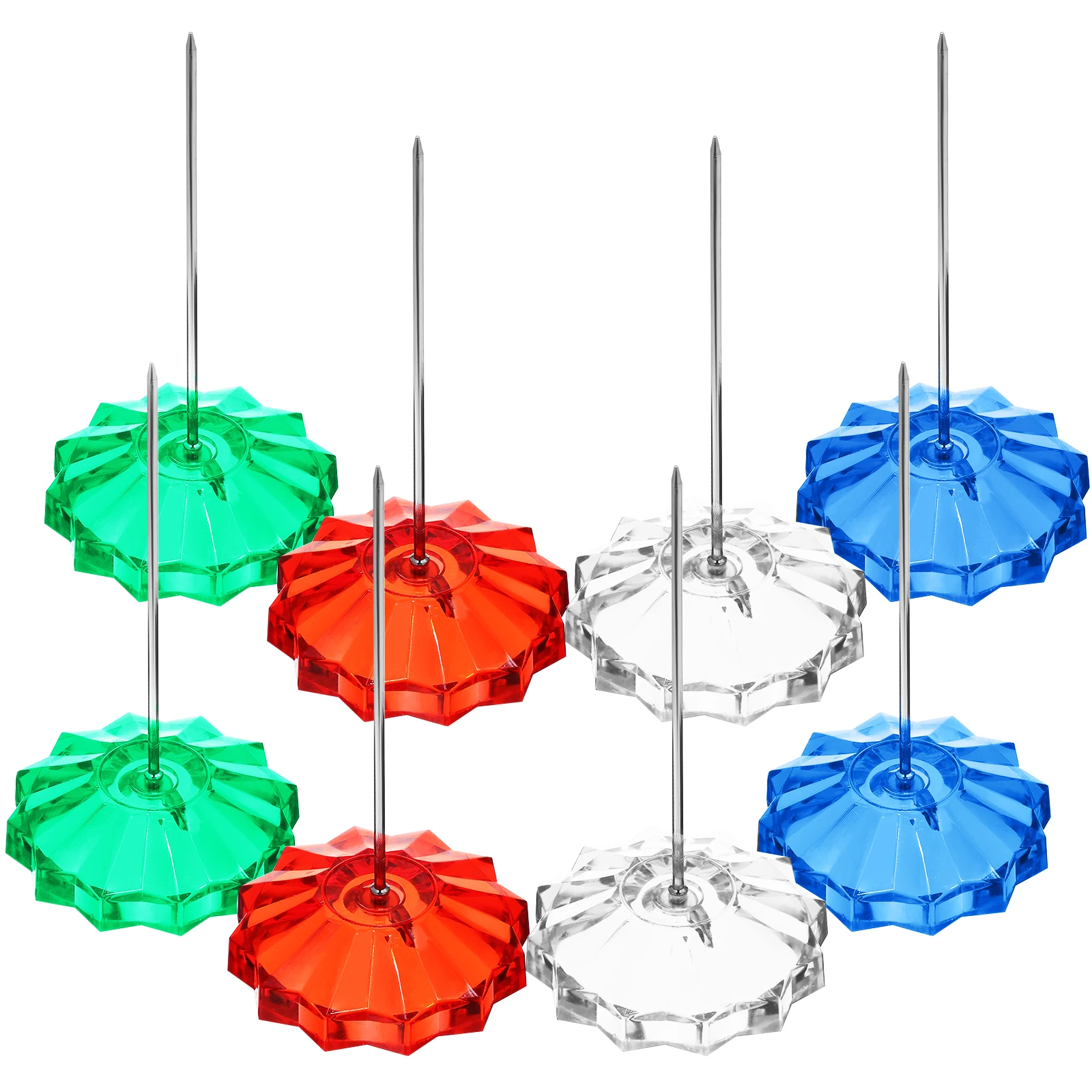 

8 pcs Receipt Organizer Receipt Spike Small Spike Bill Fork Red Blue Green Transparent Business Supplies Stable Base