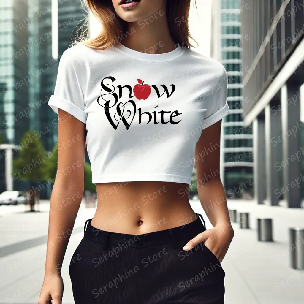 

Короткая футболка в стиле Advanced Maiden Snow White с текстовым принтом Y2k, женская уличная модная футболка, модная повседневная футболка с коротким рукавом
