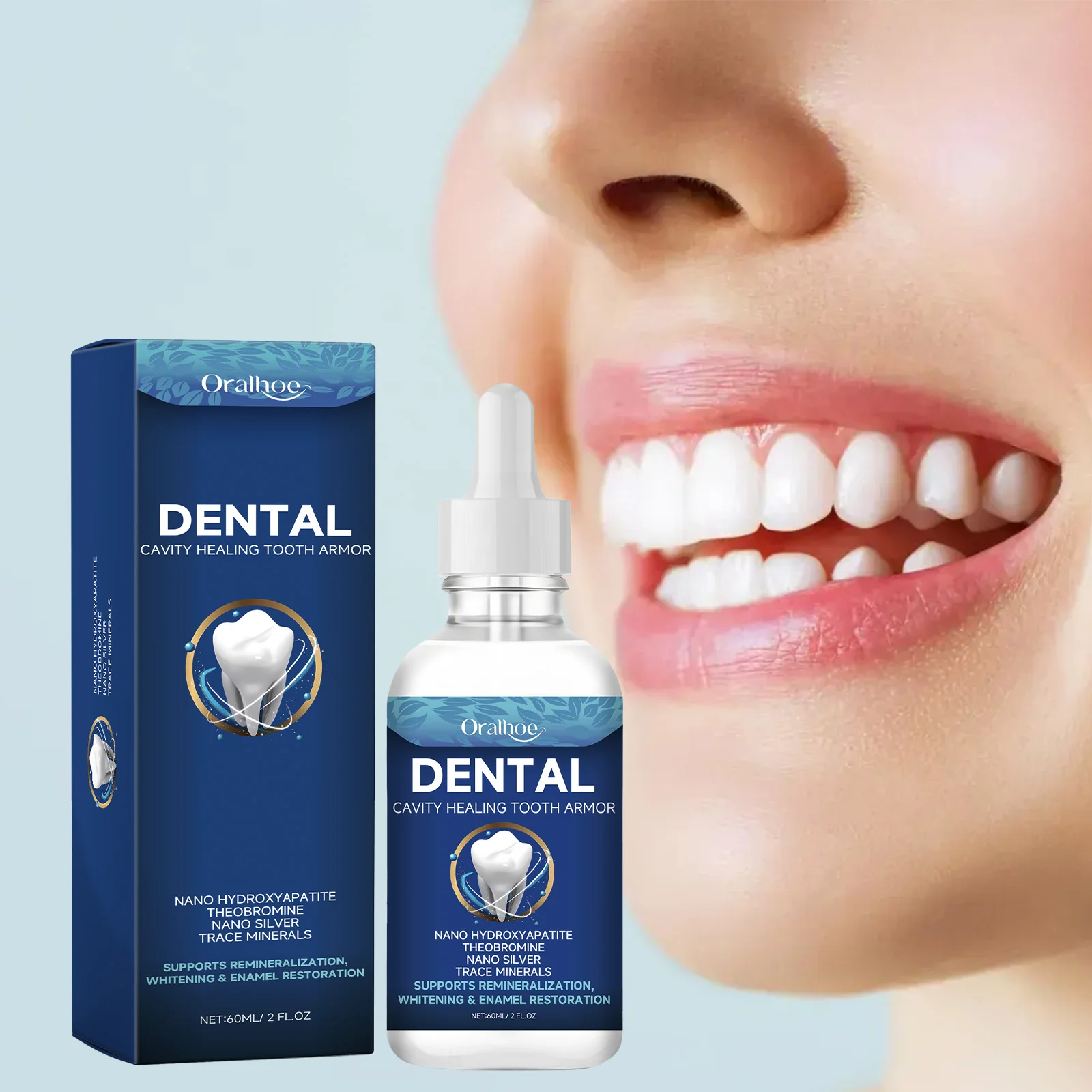 

60ml Dental Care Solution Deep Cleaning Gum Protection Teeth Whitening Oral Care Essence Liquid for Fresh Breath