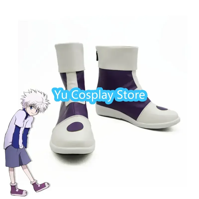 Killua Zoldyck Cosplay buty Halloween buty karnawałowe buty z PU Anime Hunter rekwizyty do Cosplay wykonane na zamówienie