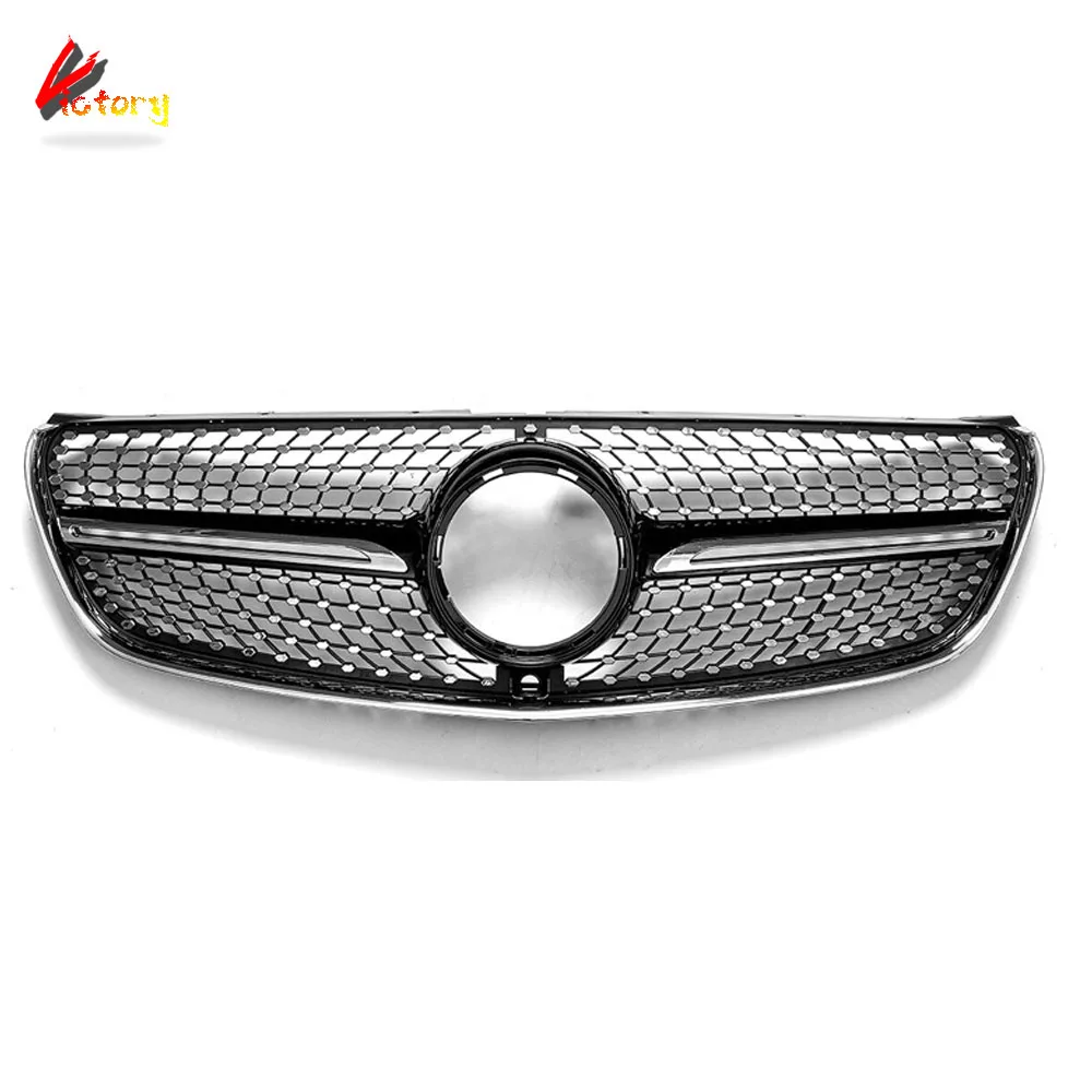 For Mercedes V Class W447 V250 V260 2016 2017 2018 2019 2020 Front Grille Bumper Lip Racing Grill Car Decoration Part
