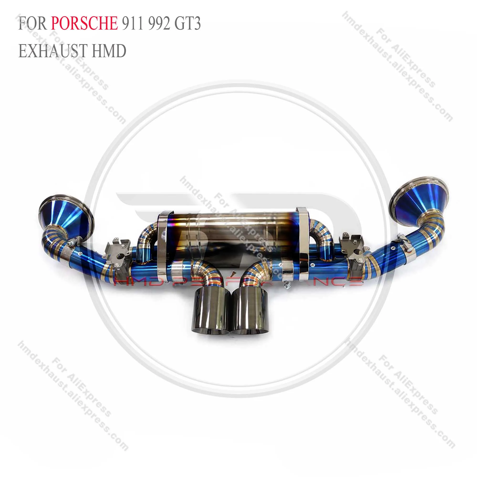 

HMD Exhaust System Titanium Alloy Performance Catback for Porsche 911 992 GT3 4.0T 2021+ Muffler With Valve and tips