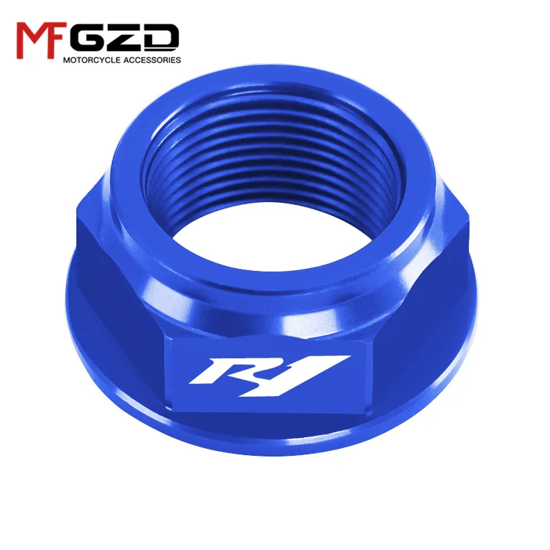 Motorcycle Accessories CNC M24*1.5 Rear Wheel Axle Nut Screw For YAMAHA YZF-R1 2004-2018 YZF-R6 2006-2017  r1 r6