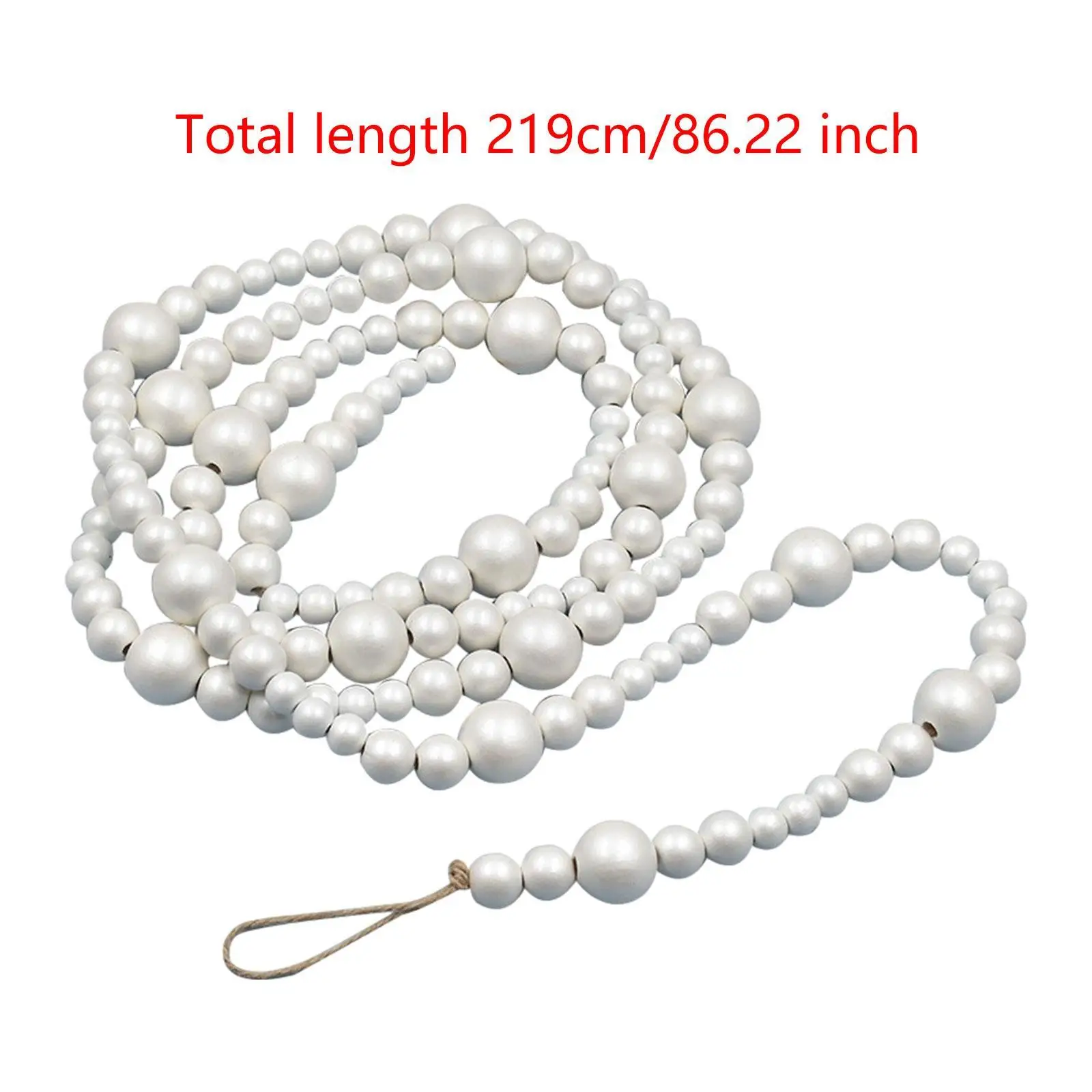 Beads String Wall Hanging Wood Bead Garland for Home Wedding Living Room image 6