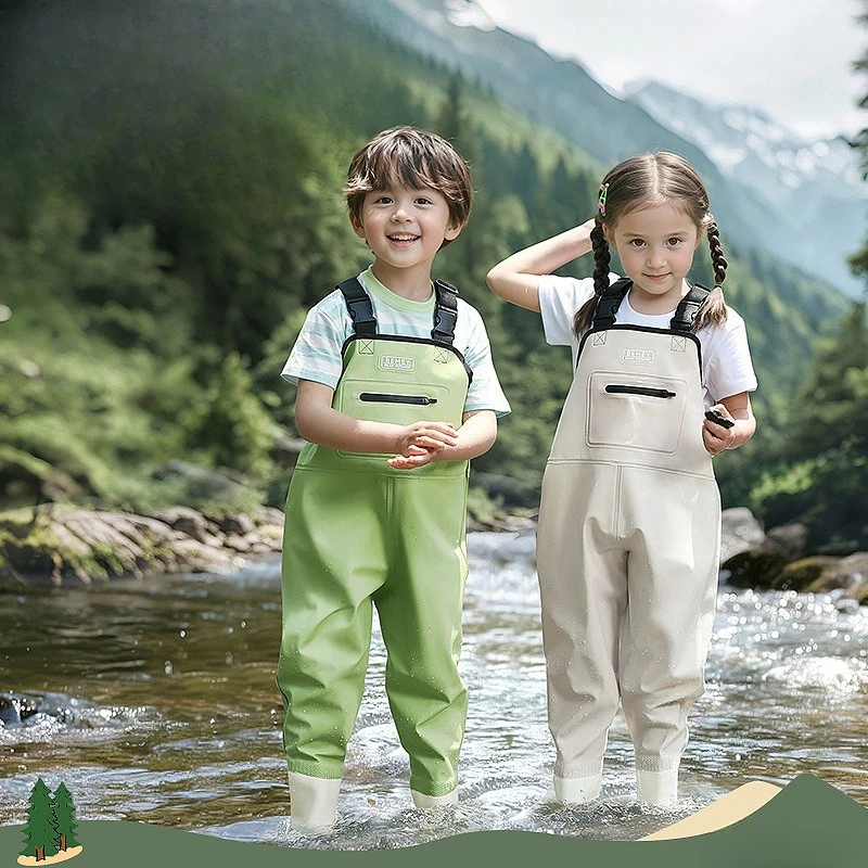 Summer Spring Baby and Girls Boys Waterproof PVC Bodysuit Kids Single Layer Breathable Rain Pants Child Outfit Jumpsuit