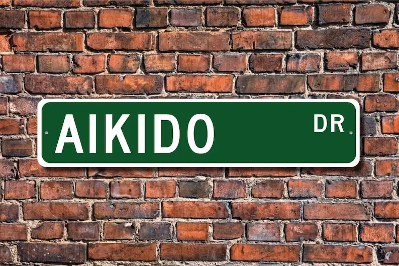 Aikido, Aikido Gift, Aikido Sign, Aikido Fan, Martial Arts participant, martial arts lover, Custom Street Sign, Quality Metal Si