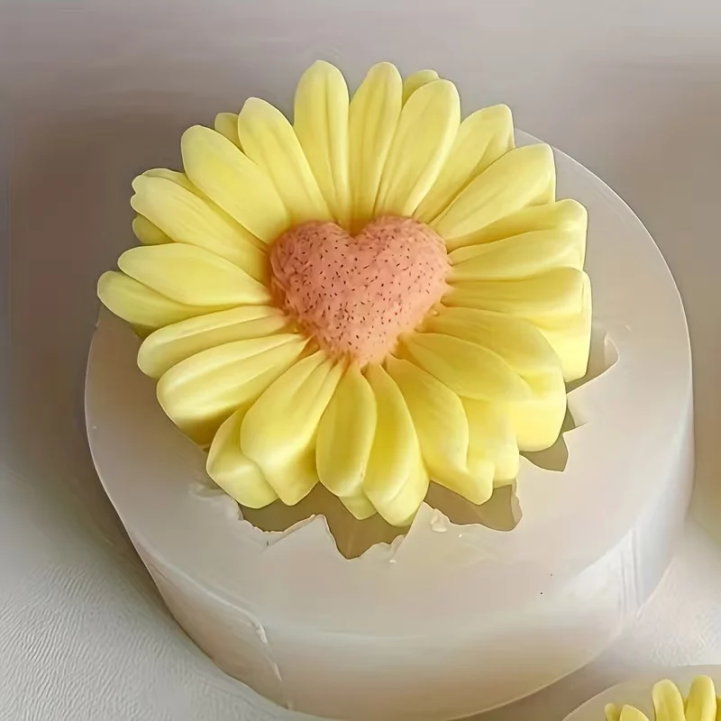Stampo in silicone 3D a forma di cuore non poroso per candele aromatiche, gesso, resina profumata, decorazioni per la casa e feste