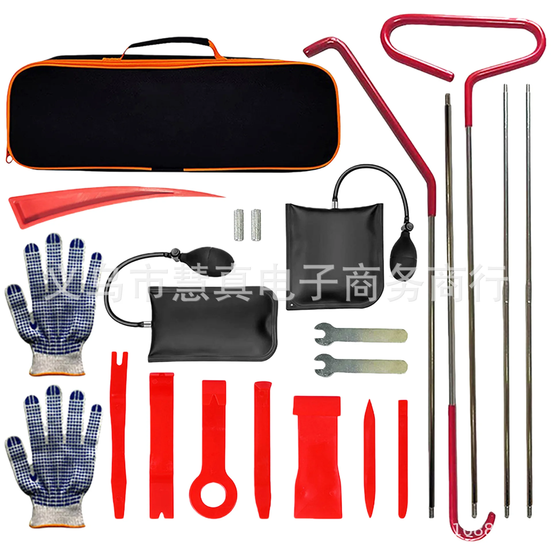4Pcs Connectable Stainless Steel Pull Rod Kit Long Reach Hook Tools For Car Door Repair