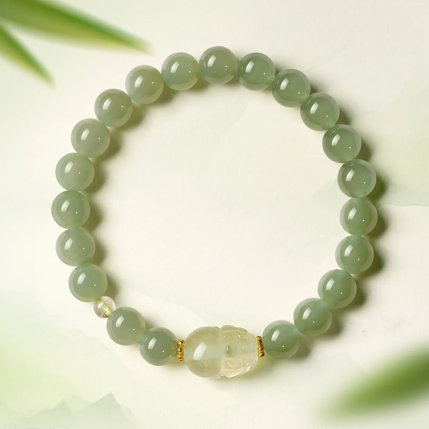 هيتيان طبيعي للنساء، لاكي بيكسيو، كوارتز ذهبي، مياه شفافة، سوار مطرز باليشم الصيفي