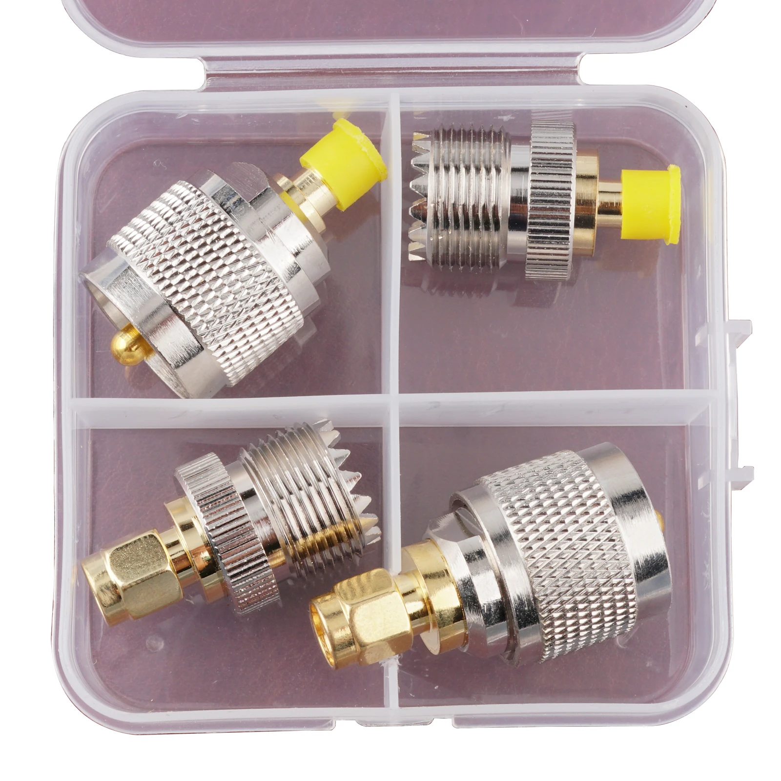 

xinangogo 2pcs UHF SO239 PL259 to SMA Male Plug & Female Jack RF Coaxial Adapter Connector Wire Terminals Straight Brass