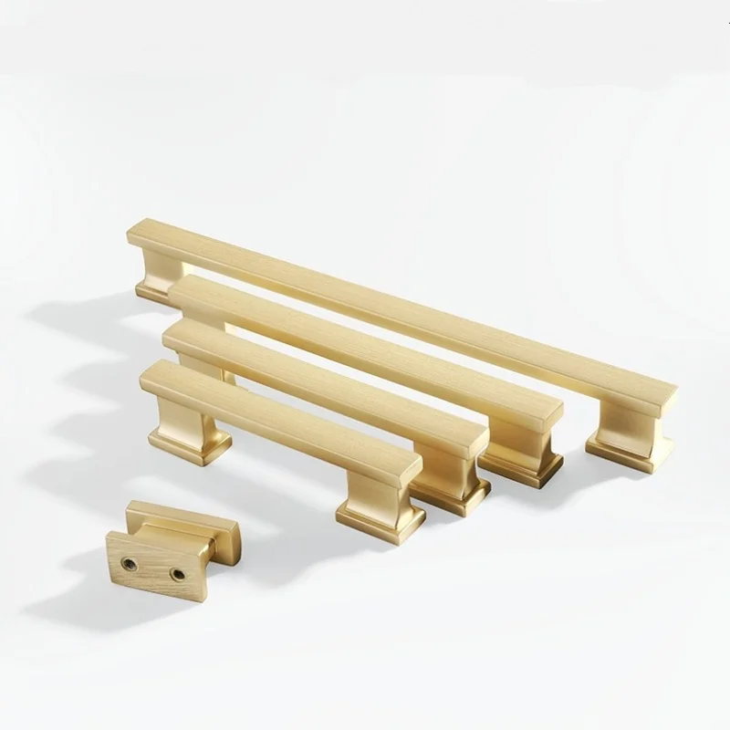 

Cabinet And Wardrobe Door Handles Gold-Plated Minimalist Kitchen Cabinet Drawer Handles Furniture Zinc Alloy Long Pull Handles