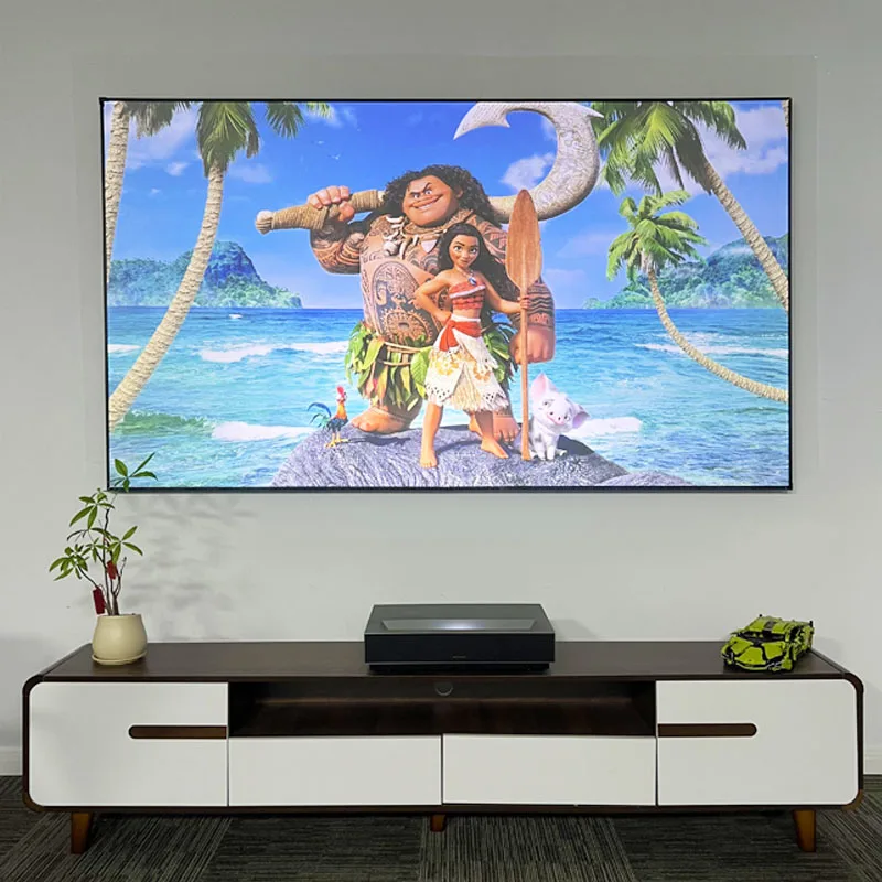 Yovanxer120' Fresnel 5.0 Pro ALR UST Pantalla de proyector Marco fijo Rejección de luz ambiental para proyector de alcance ultracorto 8K 3D