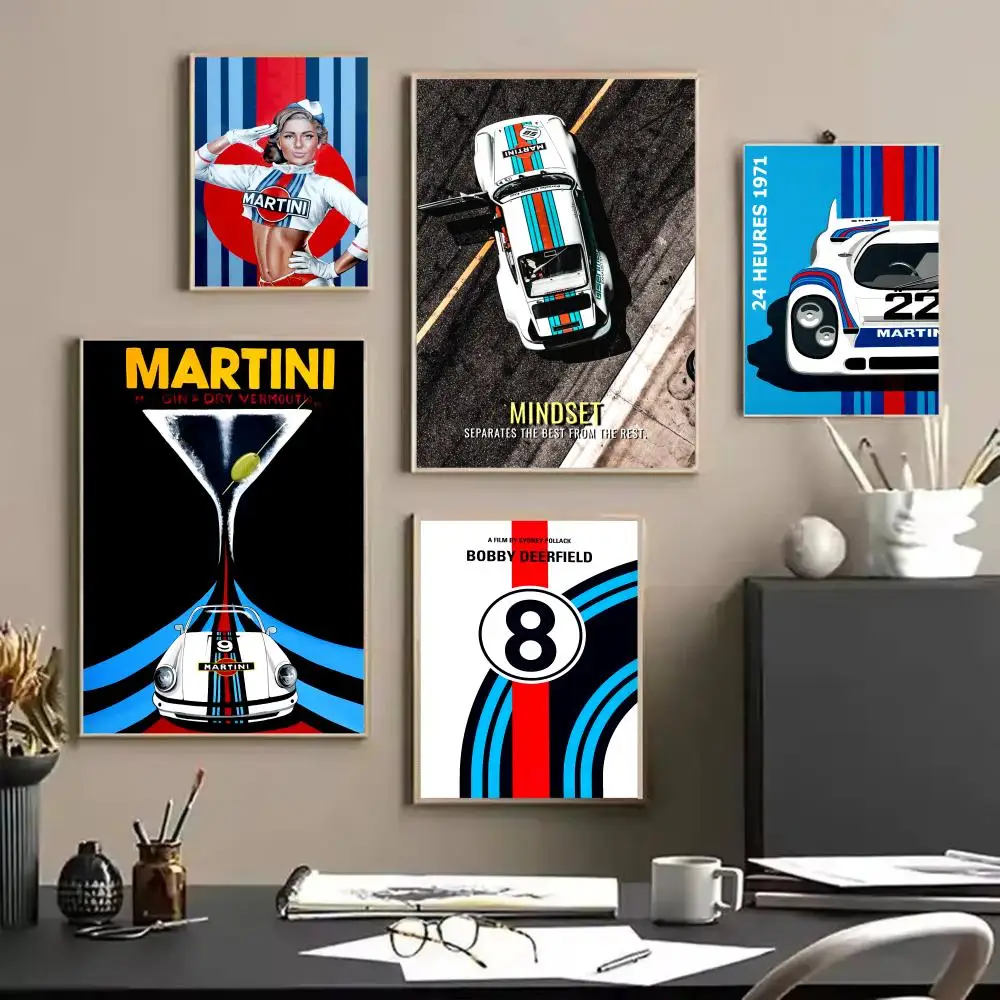 Car Design M_MartiniES Painting Calligraphy Linen Canvas Poster Wall Art Prints for Living Room Bedroom Office Home Decoration