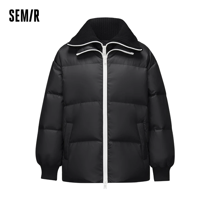 Semir Down Jacket Women Mid-Length Three-Proof Fashion Winter 2023 New Loose Sports Style Down Jacket