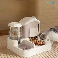 Cat Bowl Automatic Feeder Small Cats Food Bowls Large Capacity Water Dispenser To Prevent Tipping Over Pet Bowls Dog Double Bowl